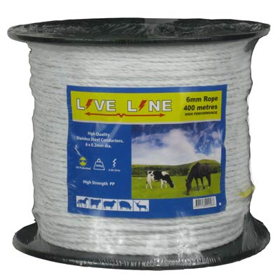 White Electric Fence Rope