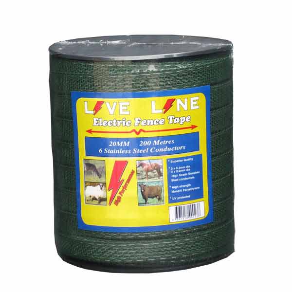 Green 20mm Liveline Fence Tape